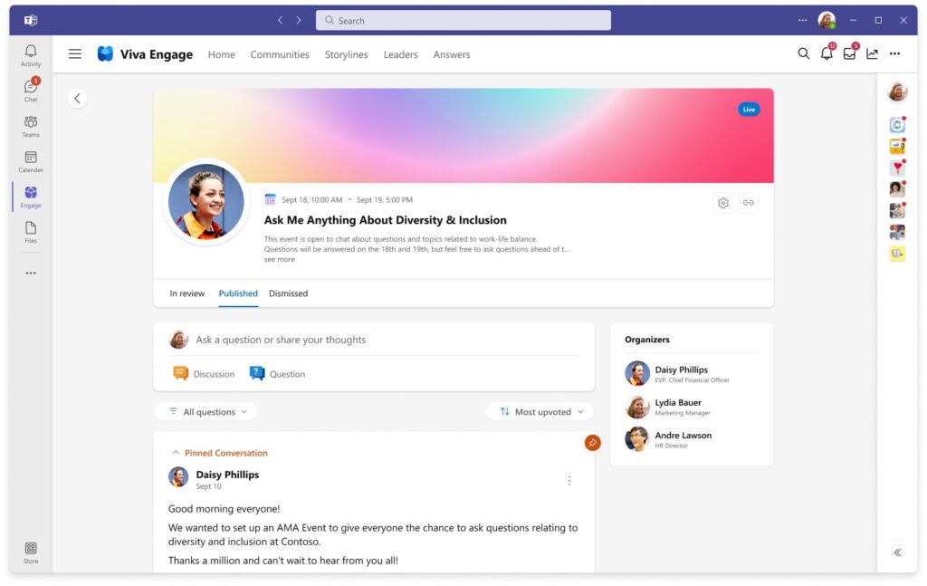 Microsoft Viva Engage Yhdist Ty yhteis n Solu Digital