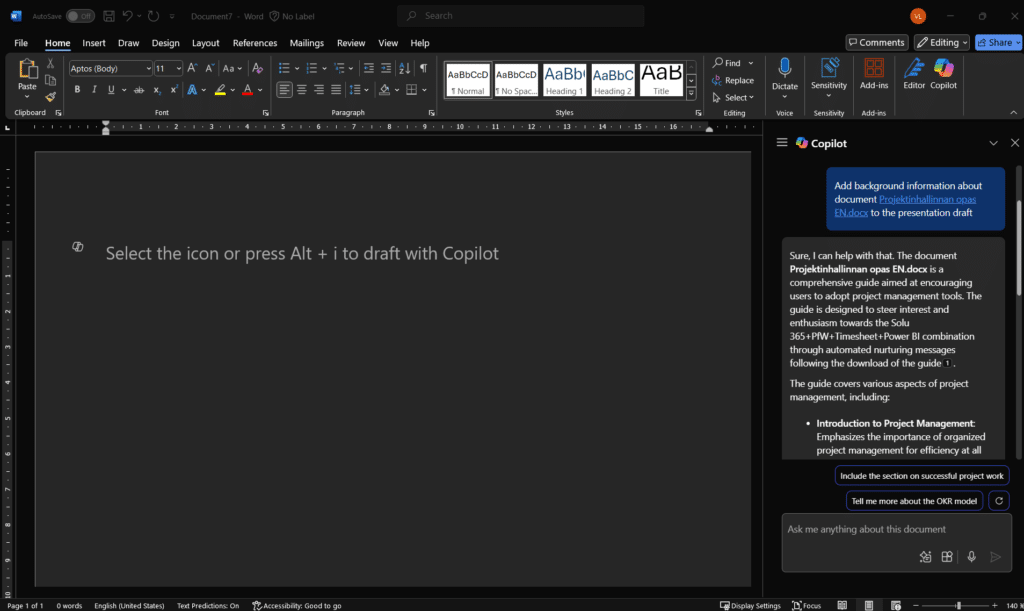 Referencing and integrating content into wider documents
