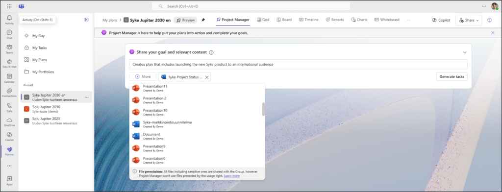 You can use the Project Manager Agent at the beginning of the planning process
